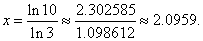 Solution of exponential Equation