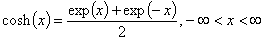 hyperbolic cosine and sine