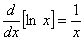 Derivatives of Logarithmic Function 1