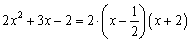 Factor a quadric trinomial