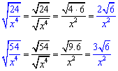 Radicals with Fractions