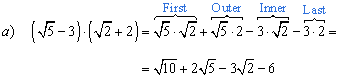 Multiply radical expressions sol