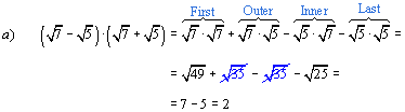 Multiply radical expressions sol