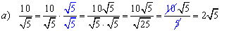 Dividing Radical Expressions sol