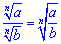 Quotient Rule for Radicals