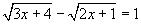 Equations with two radicals