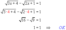 Equations with two radicals