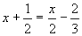 Linear Equation Example