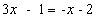 Linear Equation no parentheses