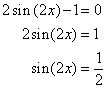 Trigonometric equation solution