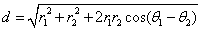 Distance polar coordinates