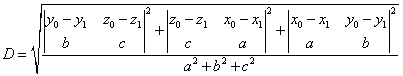Line point distance
