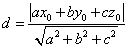 distance from the point