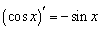 Derivative of cos(x)