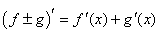 Derivatives Propertie Formula