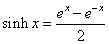 hyperbolic functions formula