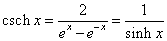 hyperbolic functions formula