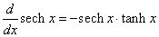 hyperbolic derivatives  formula