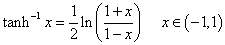 inverse hyperbolic functions formula