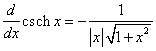 hyperbolic derivatives  formula