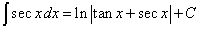 integral of trigonometric function
