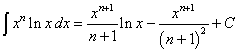 integrals of logarithmic function