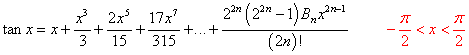 Series for trigonometric functions
