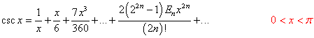 Series for trigonometric functions