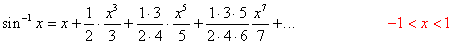 Series for trigonometric functions