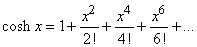 Series for hyperbolic functions