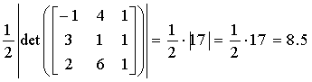 Triangle area solution