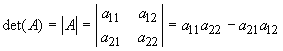 Determinant of a Matrix