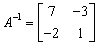 Inverse of 2 x 2 matrices