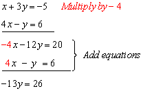 Elimination Method step 2